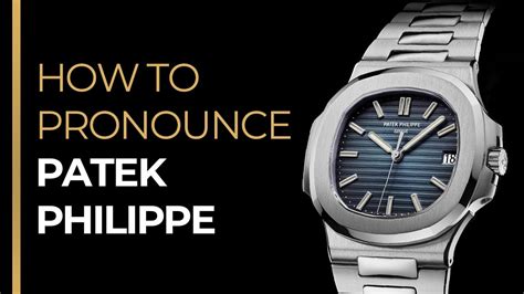 how does one pronounce patek philippe|how to pronounce glashutte.